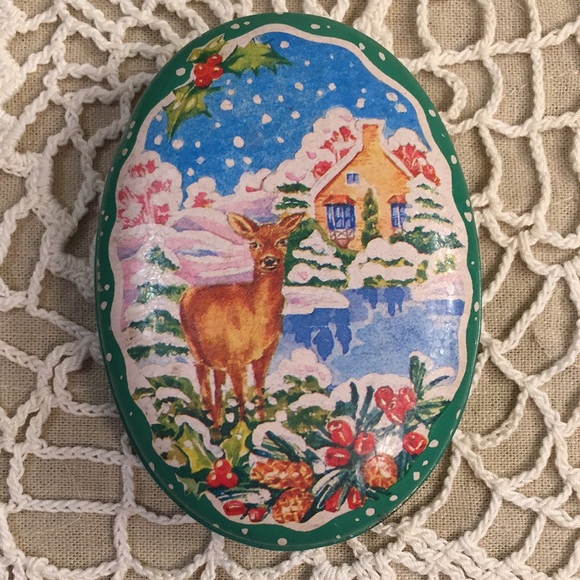 Vintage Christmas Puffy Stickers And Candle Tin NOS 1980s - Picture 3 of 17